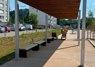 Abri et bancs bois VB Service